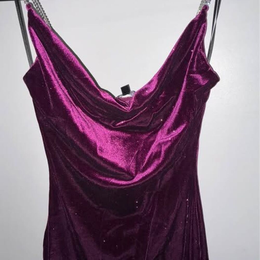 Purple Velvet Sparkly Dress